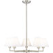 Leila 5 Light 34 inch Brushed Nickel Chandelier Ceiling Light