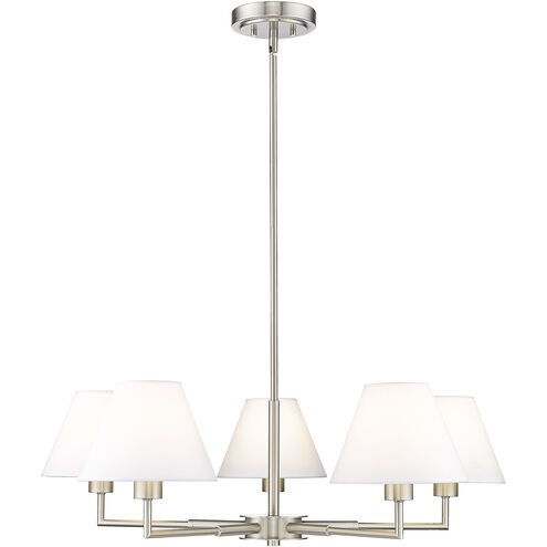 Leila 5 Light 34 inch Brushed Nickel Chandelier Ceiling Light