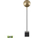 Addy 58 inch 9.00 watt Aged Brass with Black Floor Lamp Portable Light