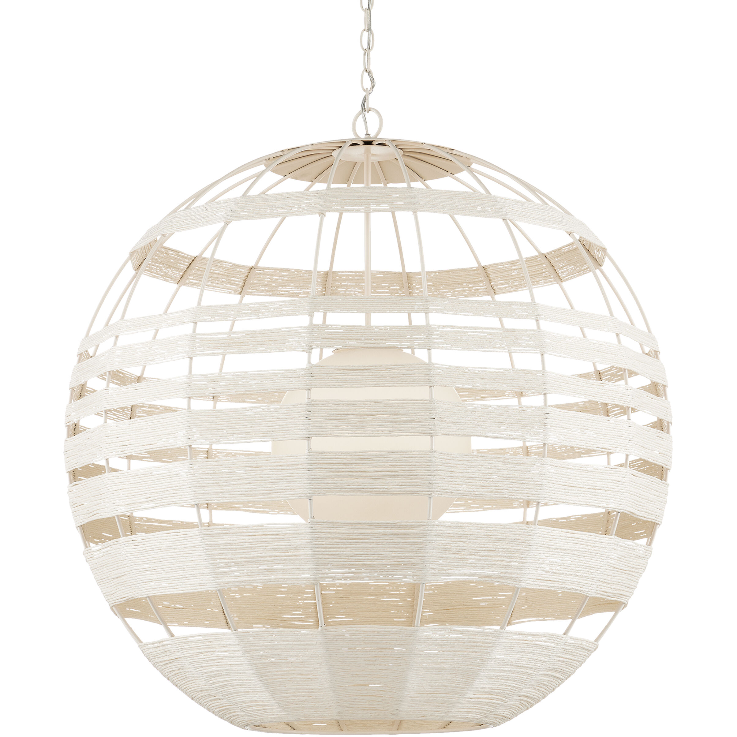 Lapsley 1 Light 34 inch Vanilla/White Orb Chandelier Ceiling Light