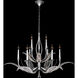 Plume 9 Light 45 inch Silver Chandelier Ceiling Light in Dichroic Feathers Studio Glass