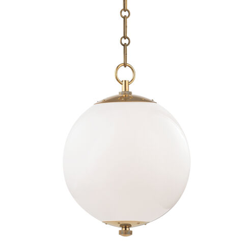 Sphere No.1 1 Light 11.25 inch Aged Brass Pendant Ceiling Light