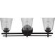 Neighborhood Drake 3 Light 24 inch Flat Black Vanity Light Wall Light, Neighborhood Collection