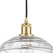 Ballston X-Large Deco Swirl 1 Light 12 inch Satin Gold Mini Pendant Ceiling Light, Ballston
