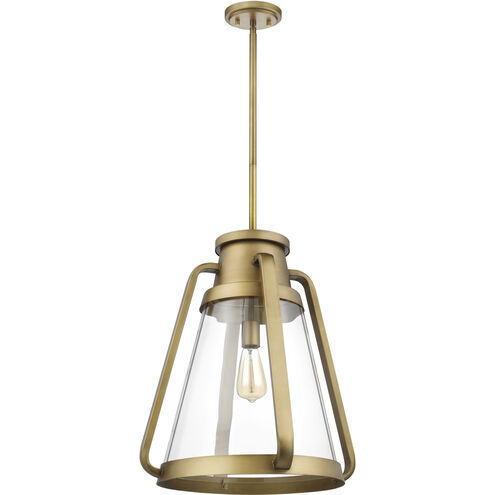 Everett 1 Light 17.88 inch Natural Brass Pendant Ceiling Light