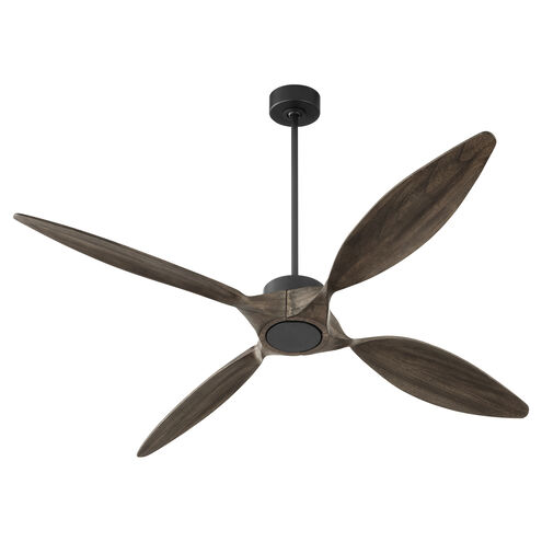Papillon 66 inch Matte Black with Walnut Blades Ceiling Fan