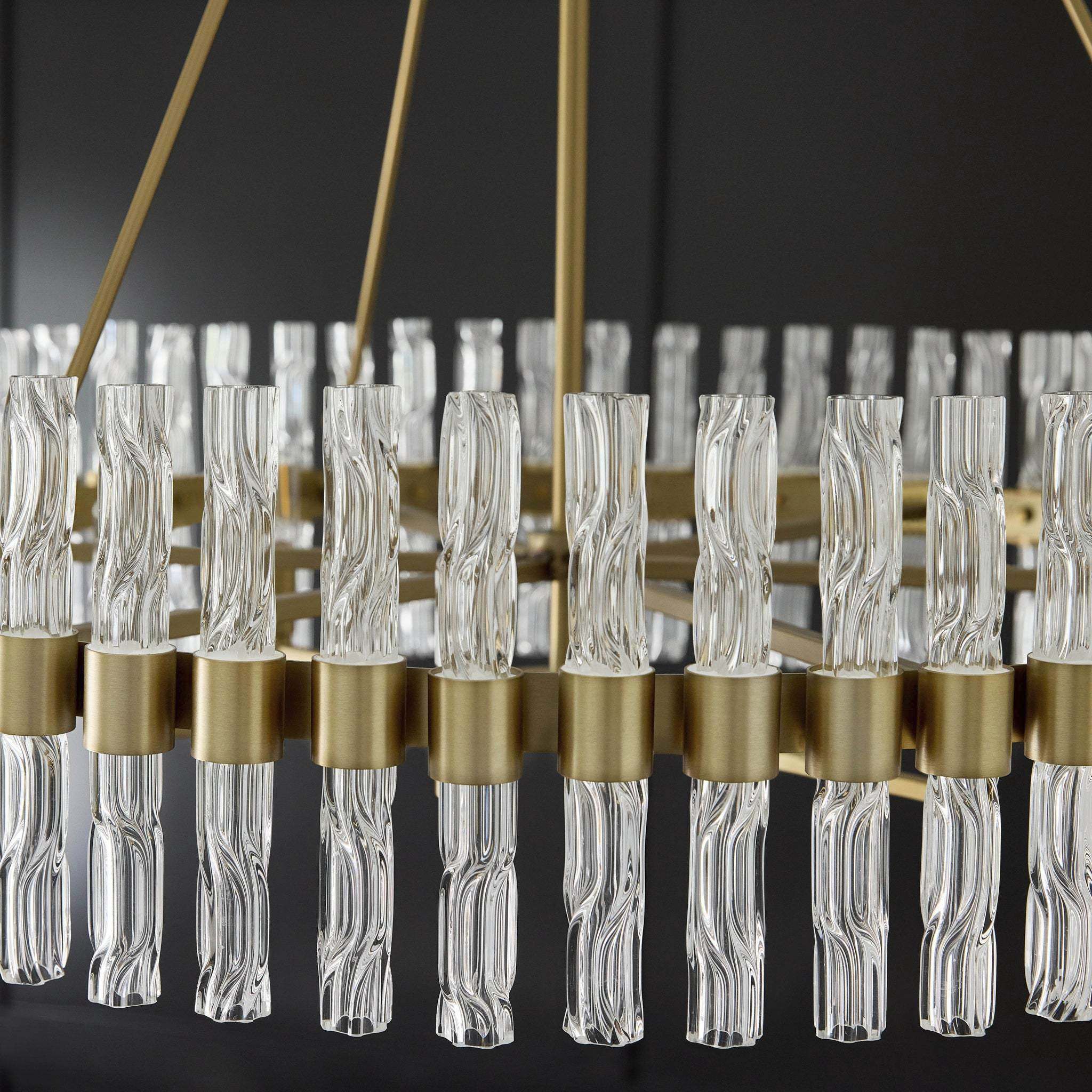 Nobel 6 Light 35.5 inch Aged Brass Chandelier Ceiling Light