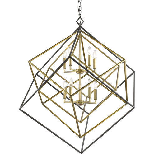 Euclid 10 Light 41.5 inch Olde Brass and Bronze Chandelier Ceiling Light