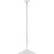 AERIN Rosetta LED 18 inch Matte White and Polished Nickel Pendant Ceiling Light, Large