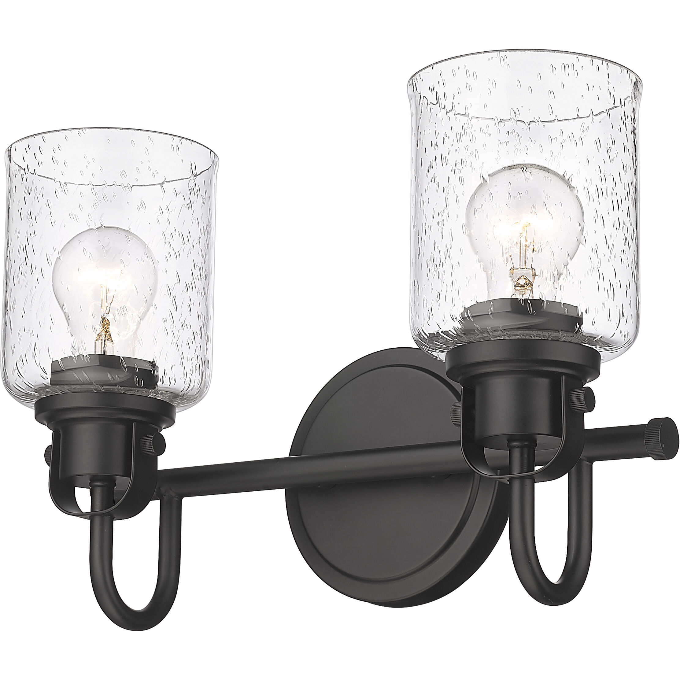 Kinsley 2 Light 14.5 inch Matte Black Vanity Wall Light