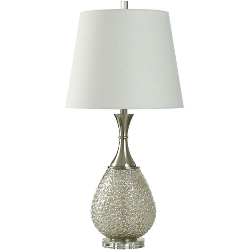Cameron 33 inch 100.00 watt Silver and Mercury Glass Table Lamp Portable Light