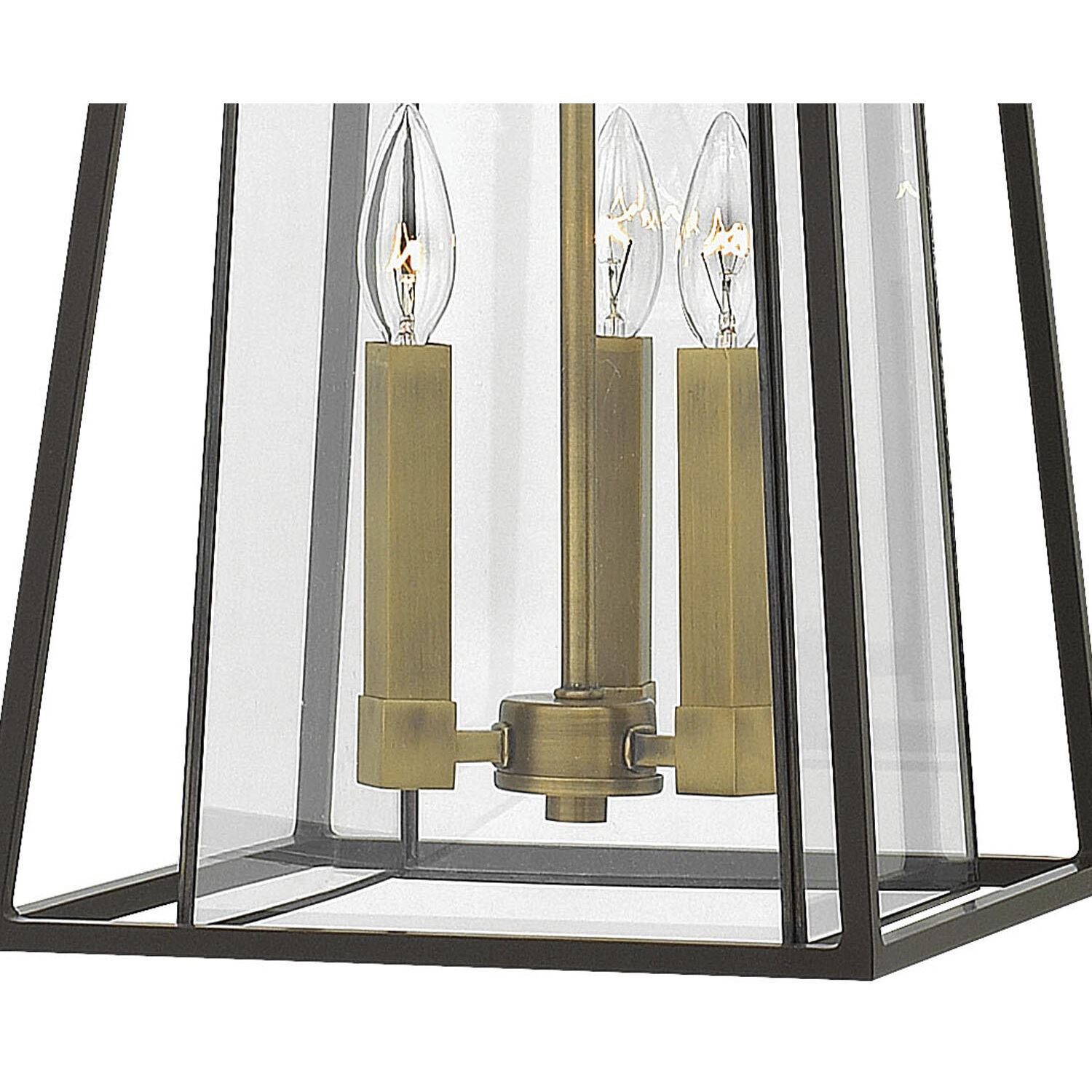 Walker LED 12 inch Buckeye Bronze with Heritage Brass Outdoor Hanging Lantern