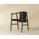 Aran Onyx Leather Dining Armchair