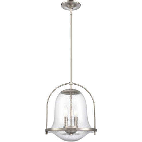 Connection 2 Light 12 inch Satin Nickel Pendant Ceiling Light