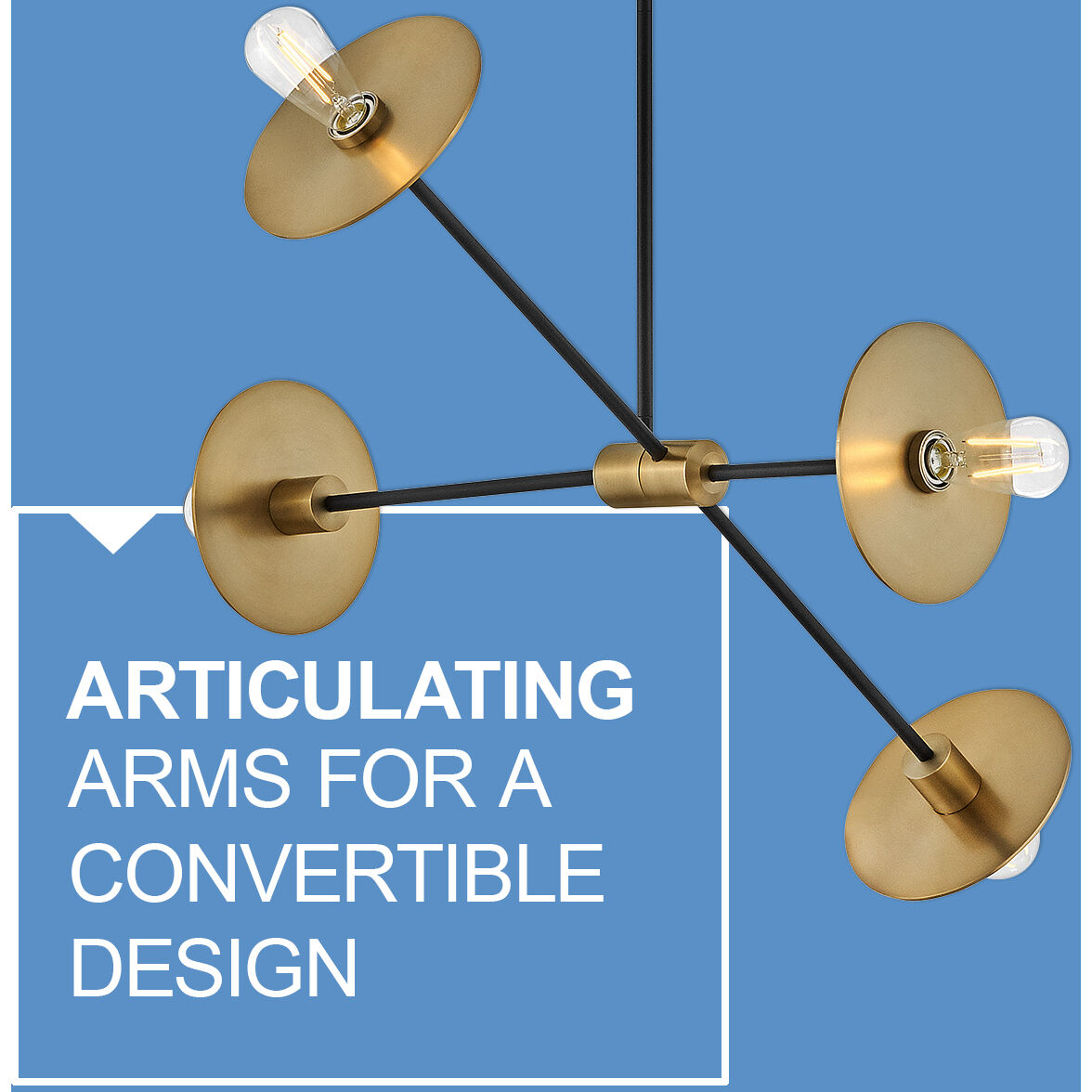 Lulu 4 Light 35.75 inch Lacquered Brass with Black Chandelier Ceiling Light