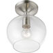 Aldrich 1 Light 8 inch Brushed Nickel Semi-Flush Ceiling Light