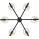 Fenwick 6 Light 28 inch Black Chandelier Ceiling Light