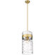 Fontaine 4 Light 13 inch Rubbed Brass Pendant Ceiling Light in Rubbed Bronze