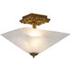 Star 2 Light 14.5 inch Gold Leaf Flush Mount Ceiling Light