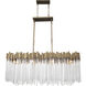 Matrix 8 Light 48.25 inch Havana Gold Linear Pendant Ceiling Light