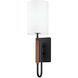 Cosmo 1 Light 6 inch Soft Black Wall Sconce Wall Light