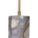 Hex 1 Light 6 inch Antique Brass Pendant Ceiling Light