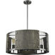 Halstead 6 Light 24 inch Ash Gray with Dark Graphite Chandelier Ceiling Light