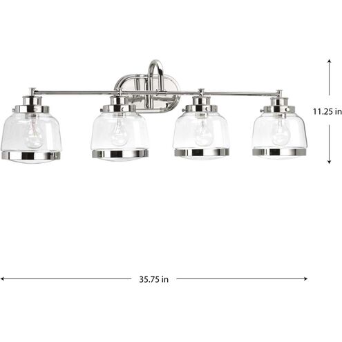 Judson 4 Light 36 inch Polished Nickel Bath Vanity Wall Light