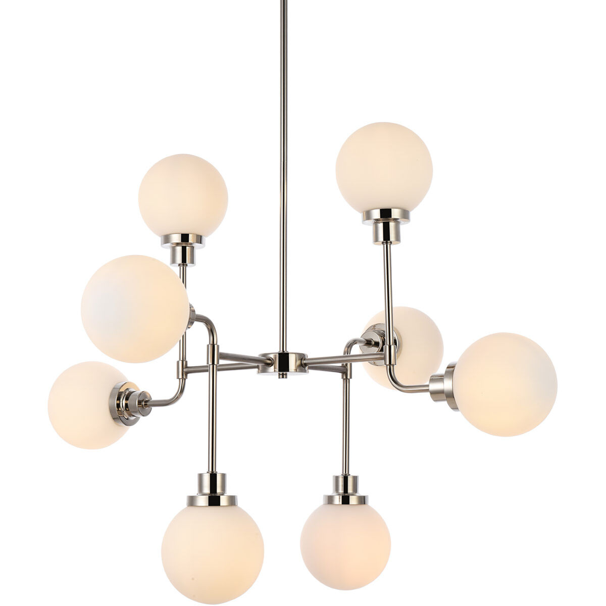 Hanson 8 Light 36 inch Polish Nickel Pendant Ceiling Light