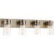 Intersection 4 Light 30 inch Burnished Brass Bathroom Vanity Lights Wall Light