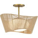 Key Largo 1 Light 16 inch Soft Brass Semi Flush Ceiling Light