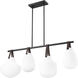 Newbury 4 Light 49.75 inch Matte Black Linear Chandelier Ceiling Light