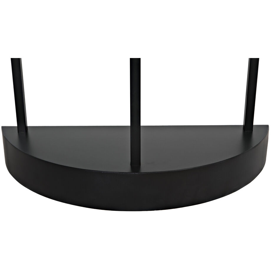 Spago Matte Black Bookcase