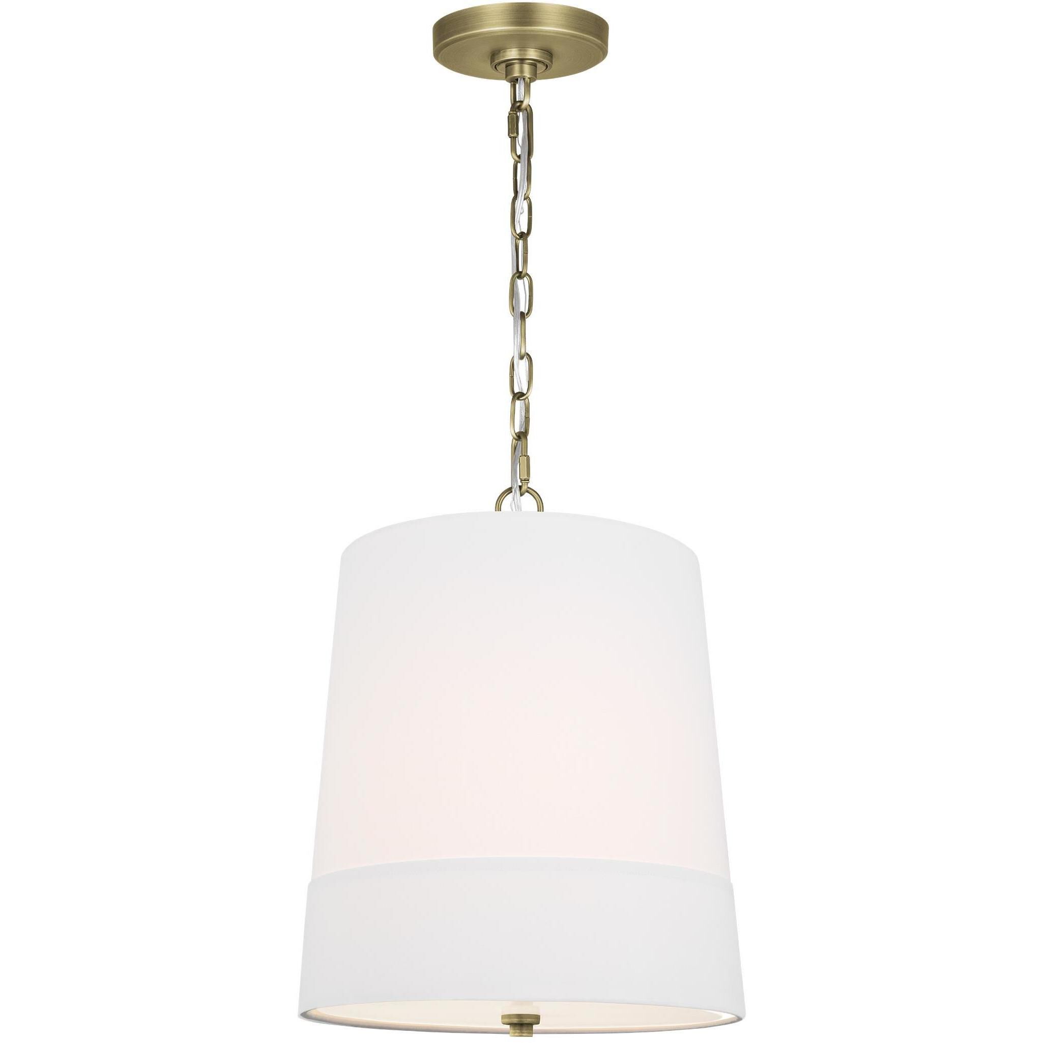 Ivie 1 Light 12 inch Time Worn Brass Pendant Ceiling Light