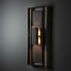Shadow Box 2 Light 34 inch Coastal Black Outdoor Sconce, Tall