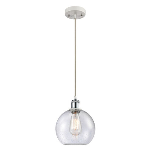 Ballston Athens LED 8 inch White and Polished Chrome Mini Pendant Ceiling Light