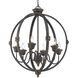 Jules 25.5 inch 60.00 watt Antique Ivory Chandelier Ceiling Light