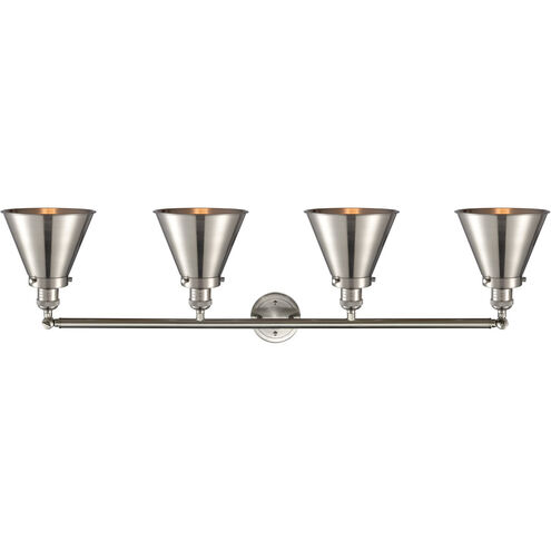 Franklin Restoration Appalachian 4 Light 44 inch Brushed Satin Nickel Bath Vanity Light Wall Light, Franklin Restoration