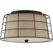 Landings 3 Light 16 inch Mottled Cocoa Flush Mount Ceiling Light