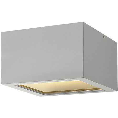 Kube LED 6 inch Titanium Outdoor Flush Mount
