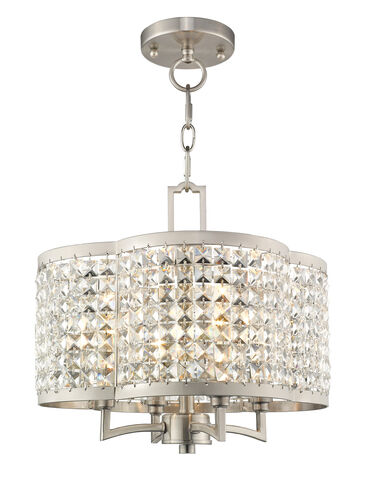 Grammercy 4 Light 14 inch Brushed Nickel Convertible Mini Chandelier/Ceiling Mount Ceiling Light