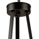 Coco LED 19.7 inch Gold and Black Chandelier Ceiling Light