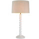 Massimo 31.89 inch 60 watt Piano White and White Marble Base Table Lamp Portable Light