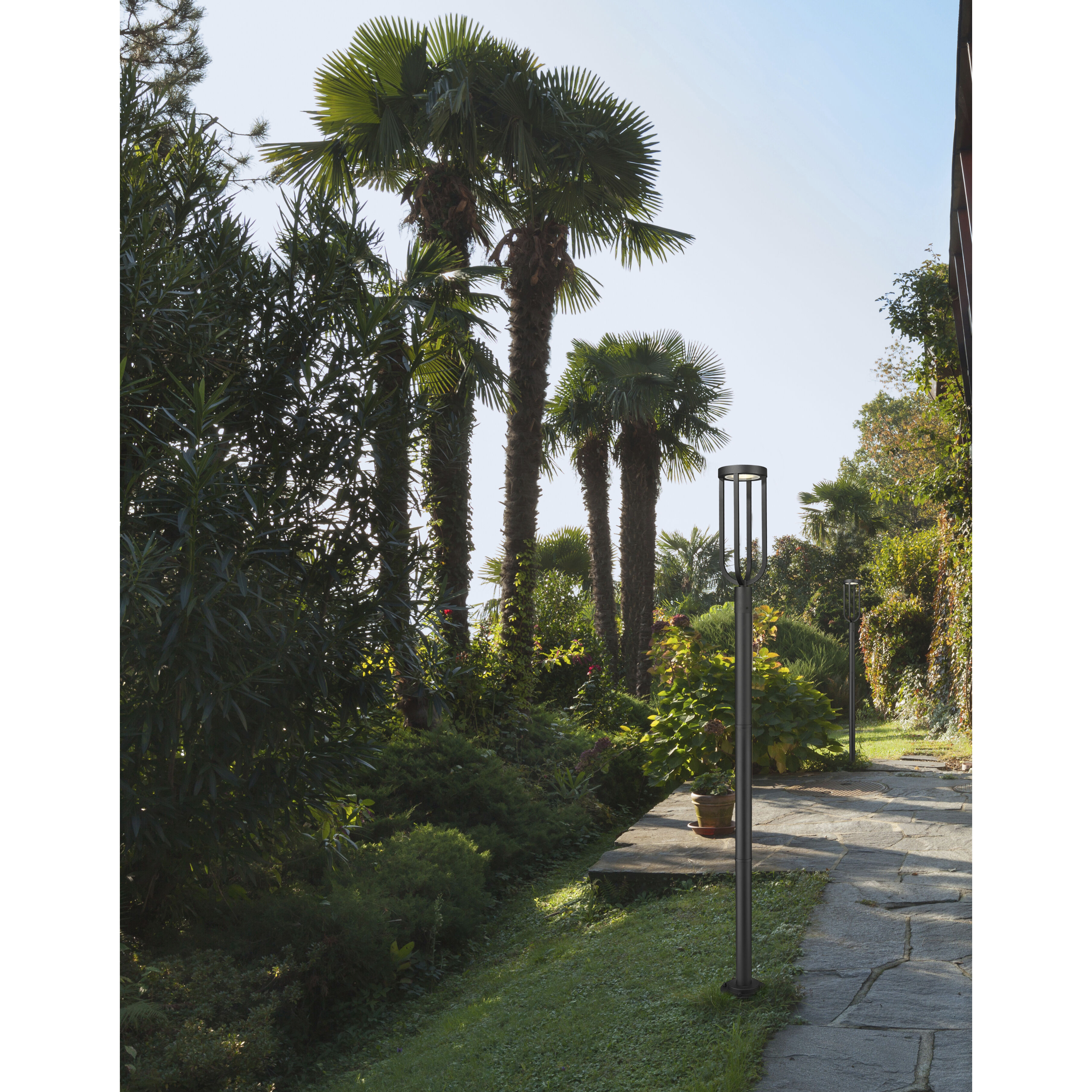 Leland LED 97.25 inch Sand Black Outdoor Post Mounted Fixture