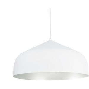 Helena LED 16.88 inch White and Silver Pendant Ceiling Light