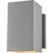 Pohl 1 Light 9 inch Painted Brushed Nickel Outdoor Wall Lantern