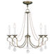 Pennington 5 Light 25 inch Antique Brass Chandelier Ceiling Light