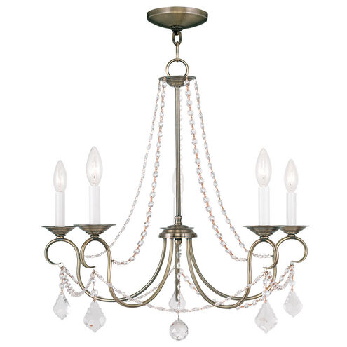 Pennington 5 Light 25 inch Antique Brass Chandelier Ceiling Light