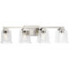 Gilmour 4 Light 28 inch Brushed Nickel Bath Vanity Wall Light
