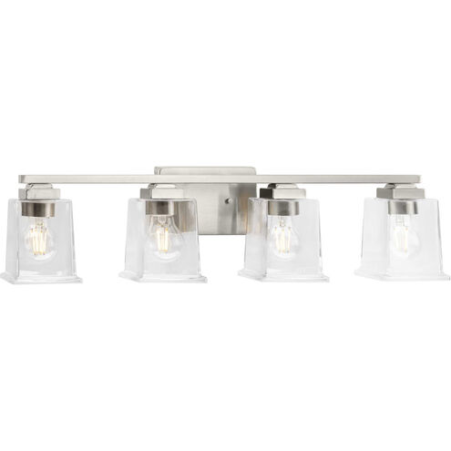 Gilmour 4 Light 28 inch Brushed Nickel Bath Vanity Wall Light